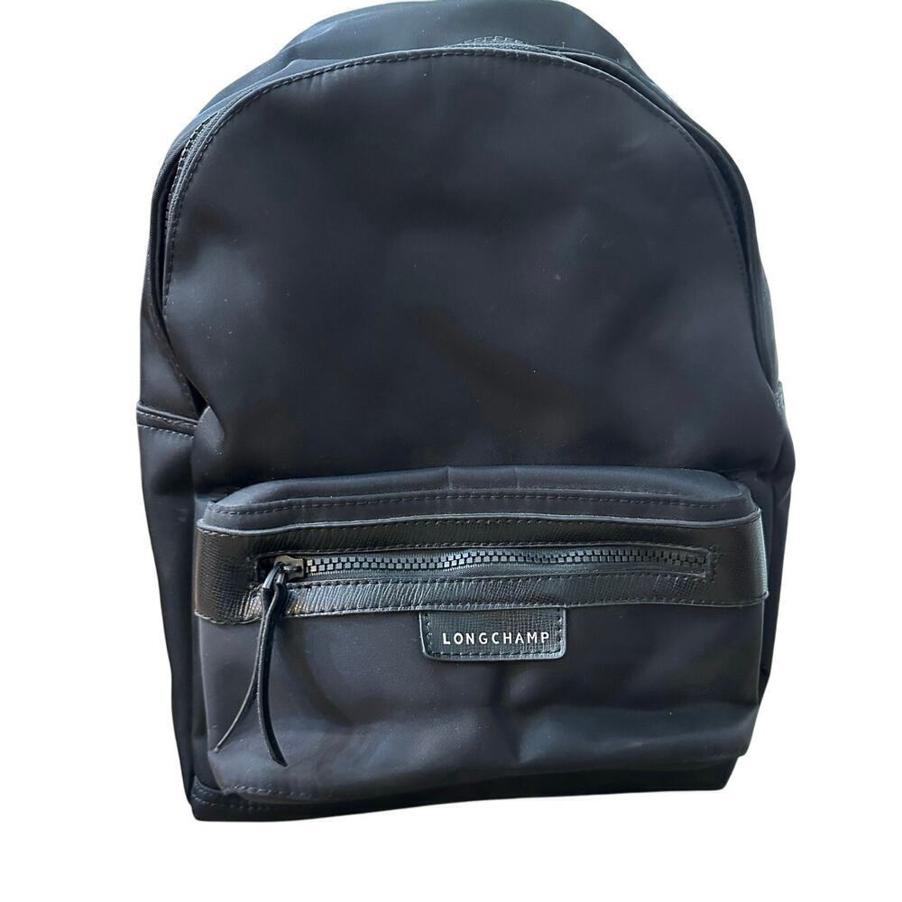 Longchamp Black Lepliage Neo Nylon Rucksack Travel Backpack